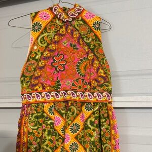 Colorful Floral Sleeveless Dress